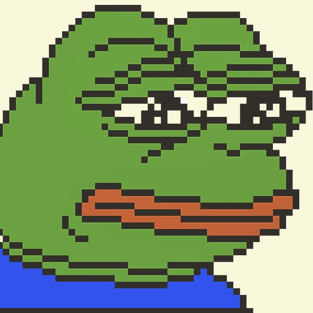 The meme is a still image of the Pepe the Frog character with a "feeling sad" expression. The image has the text "I can smell the desperation" written above it, implying that the person is aware of or can sense the desperation of others, often in a humorous or ironic way.
